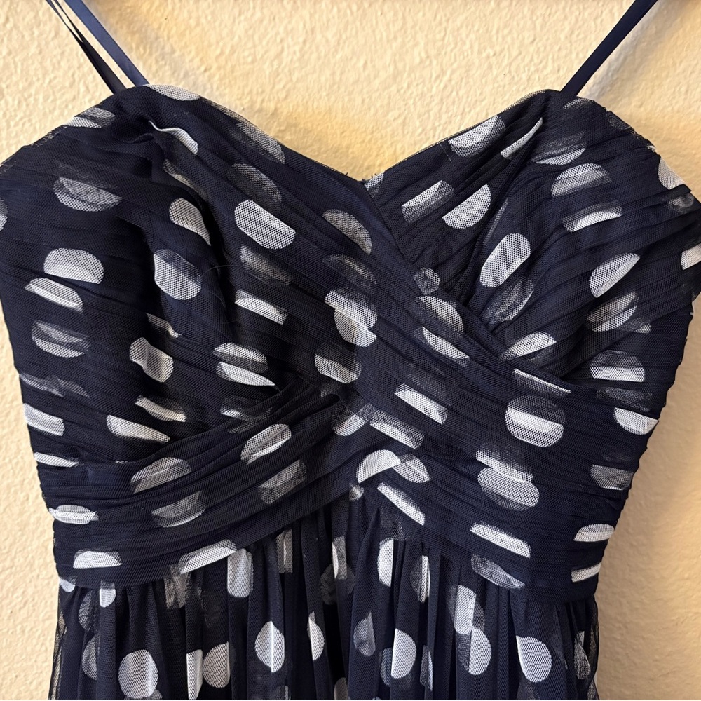 FLAWED - READ Lauren Ralph Lauren Polka Dot Tulle Maxi Dress - Picture 4 of 11